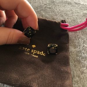 Black and Gold Kate Spade ♠️ Stud Earrings